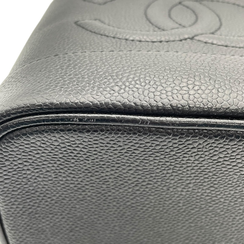 シャネル CHANEL ココマークバニティ A01998 7番台 ブラック GD金具 キャビア レディース ハンドバッグ