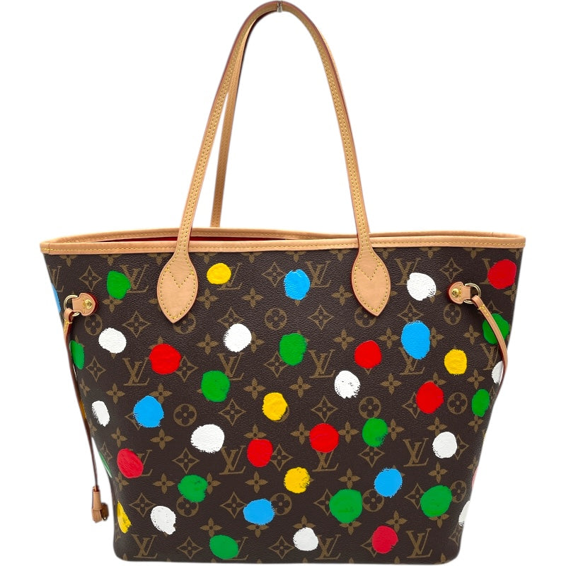 ルイ・ヴィトン LOUIS VUITTON ネヴァーフルMM 草間彌生コラボ M46381 ブラウン モノグラム・ペインティッドドッド レディース トートバッグ