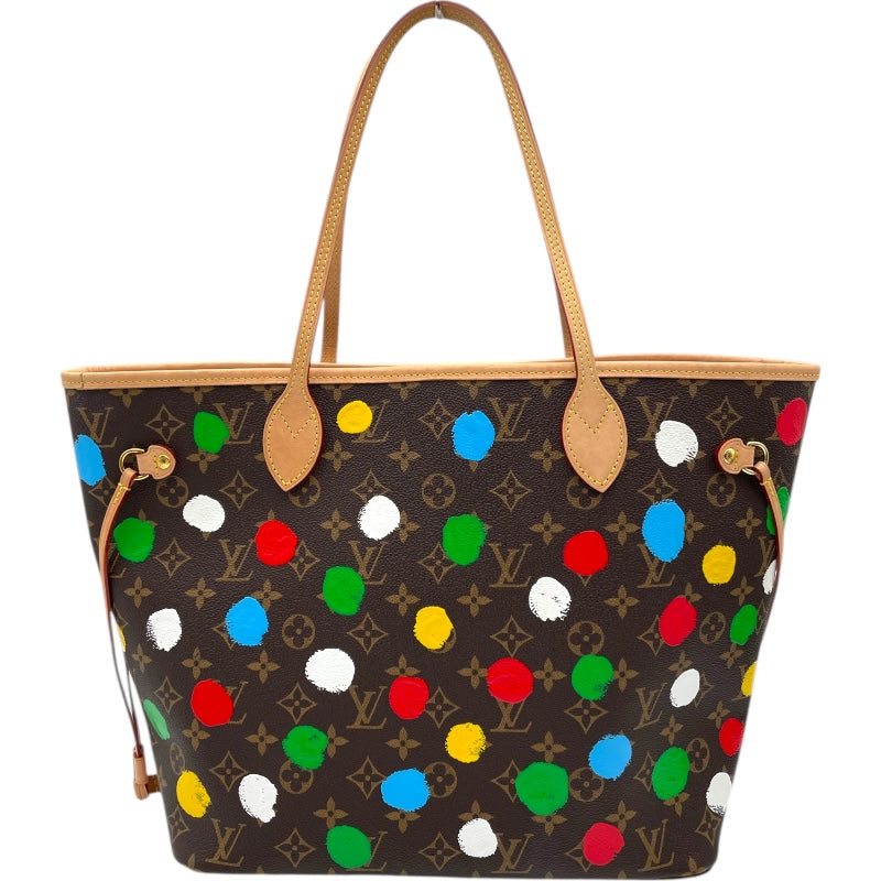 ルイ・ヴィトン LOUIS VUITTON ネヴァーフルMM 草間彌生コラボ M46381 ブラウン モノグラム・ペインティッドドッド レディース トートバッグ