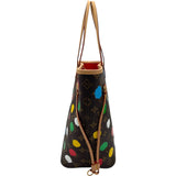 ルイ・ヴィトン LOUIS VUITTON ネヴァーフルMM 草間彌生コラボ M46381 ブラウン モノグラム・ペインティッドドッド レディース トートバッグ