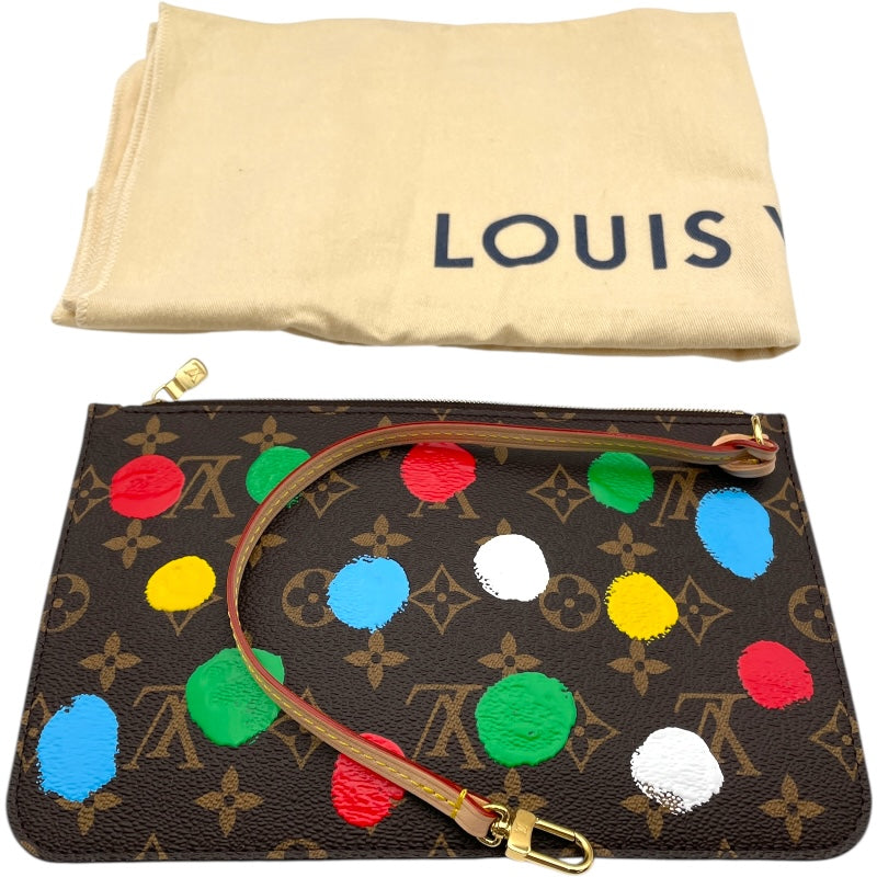 ルイ・ヴィトン LOUIS VUITTON ネヴァーフルMM 草間彌生コラボ M46381 ブラウン モノグラム・ペインティッドドッド レディース トートバッグ
