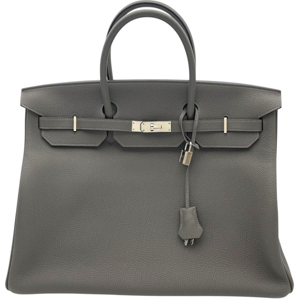 エルメス HERMES バーキン40 U刻印　(2022年製) グリメイヤー　シルバー金具 トゴ レディース ハンドバッグ