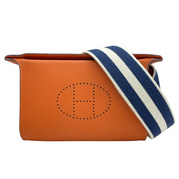 エルメス HERMES ヴィドポッシュ W刻 オレンジ SV金具 トゴ ユニ