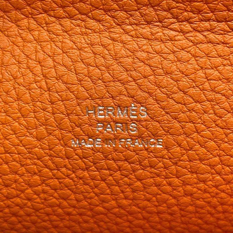 エルメス HERMES ヴィドポッシュ W刻 オレンジ SV金具 トゴ ユニセックス ショルダーバッグ