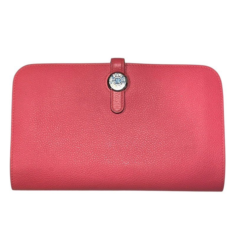 エルメス HERMES ドゴン デュオ ウォレット C刻印 ローズアザレ SV金具 エバーカラー レディース 二つ折り財布