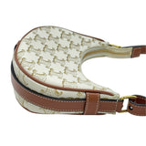 セリーヌ CELINE ミニアヴァ ホワイトxタン GD金具　 トリオンフキャンバス/カーフ レディース ハンドバッグ