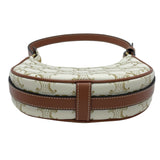 セリーヌ CELINE ミニアヴァ ホワイトxタン GD金具　 トリオンフキャンバス/カーフ レディース ハンドバッグ