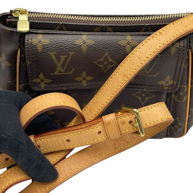 ルイ・ヴィトン LOUIS VUITTON ヴィバシテPM M51165 ブラウン モノグラムキャンバス ユニセックス ショルダーバッグ