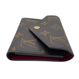 ルイ・ヴィトン LOUIS VUITTON ポルトフォイユ・ヴィクトリーヌ M41938 ブラウン×フーシャ モノグラムキャンバス レディース 三つ折り財布
