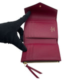 ルイ・ヴィトン LOUIS VUITTON ポルトフォイユ・ヴィクトリーヌ M41938 ブラウン×フーシャ モノグラムキャンバス レディース 三つ折り財布