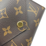 ルイ・ヴィトン LOUIS VUITTON ポルトフォイユ・ヴィクトリーヌ M41938 ブラウン×フーシャ モノグラムキャンバス レディース 三つ折り財布