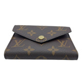 ルイ・ヴィトン LOUIS VUITTON ポルトフォイユ・ヴィクトリーヌ M41938 ブラウン×フーシャ モノグラムキャンバス レディース 三つ折り財布