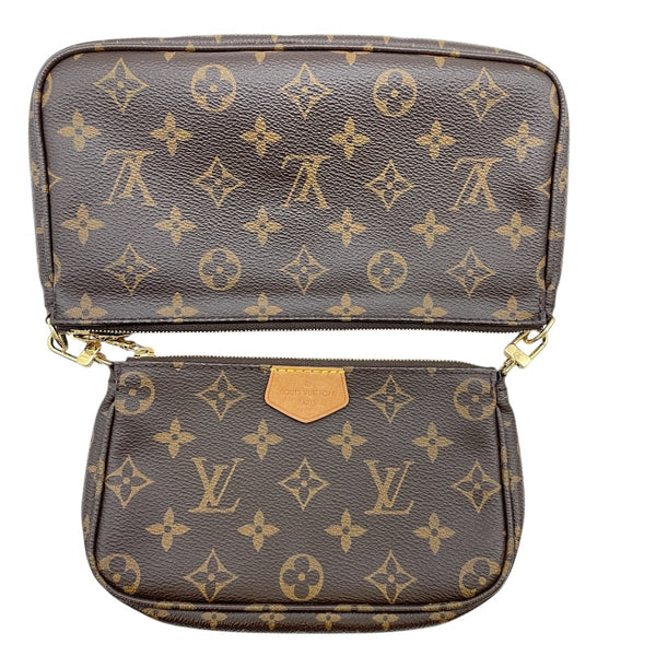 ルイ・ヴィトン LOUIS VUITTON ミュルティ･ポシェット･アクセソワール M44840 ブラウンxローズクレール モノグラムキャンバス レディース ショルダーバッグ