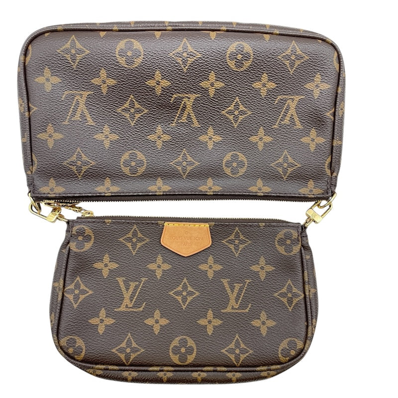 ルイ・ヴィトン LOUIS VUITTON ミュルティ･ポシェット･アクセソワール M44840 ブラウンxローズクレール モノグラムキャンバス レディース ショルダーバッグ