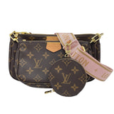 ルイ・ヴィトン LOUIS VUITTON ミュルティ･ポシェット･アクセソワール M44840 ブラウンxローズクレール モノグラムキャンバス レディース ショルダーバッグ