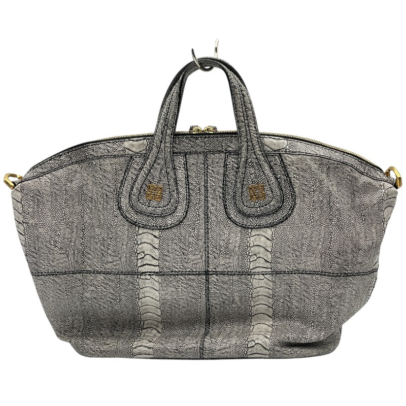 ジバンシィ GIVENCHY ナイチンゲール ブラックxホワイト レザー レディース ショルダーバッグ