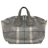 ジバンシィ GIVENCHY ナイチンゲール ブラックxホワイト レザー レディース ショルダーバッグ