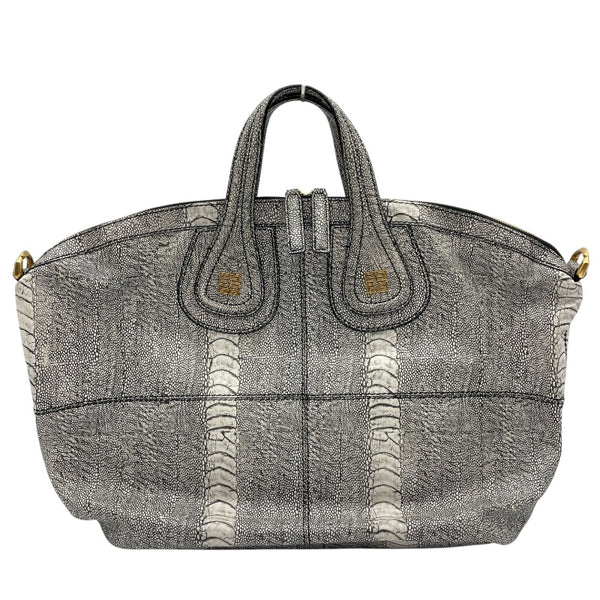 ジバンシィ GIVENCHY ナイチンゲール ブラックxホワイト レザー レディース ショルダーバッグ