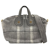 ジバンシィ GIVENCHY ナイチンゲール ブラックxホワイト レザー レディース ショルダーバッグ