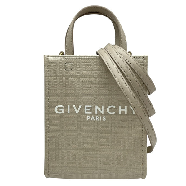 ジバンシィ GIVENCHY 2WAY ミニトート アイボリー GD金具 レザー レディース トートバッグ