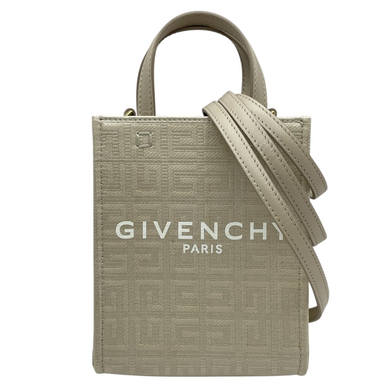 ジバンシィ GIVENCHY 2WAY ミニトート アイボリー GD金具 レザー レディース トートバッグ