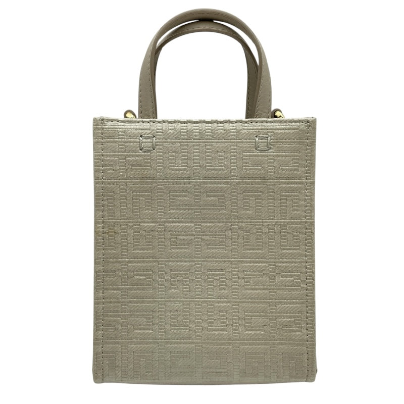 ジバンシィ GIVENCHY 2WAY ミニトート アイボリー GD金具 レザー レディース トートバッグ