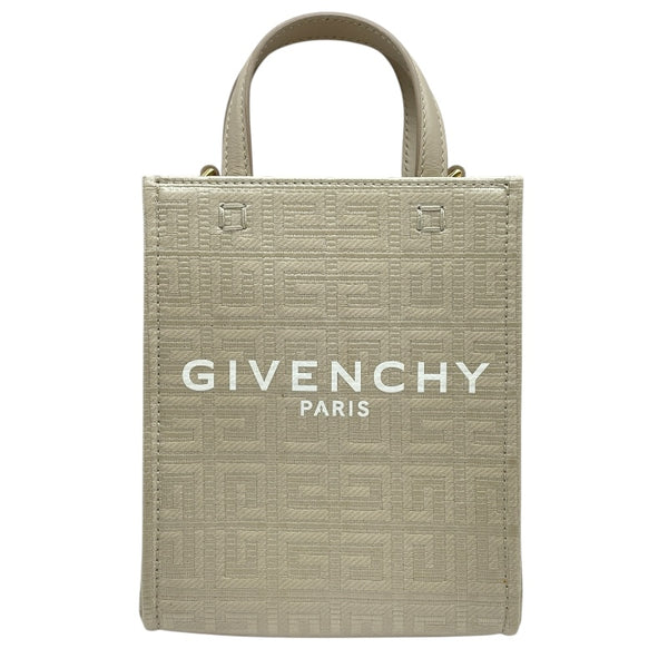 ジバンシィ GIVENCHY 2WAY ミニトート アイボリー GD金具 レザー レディース トートバッグ