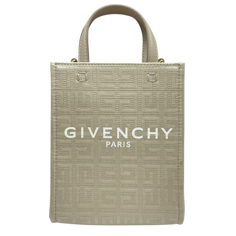 ジバンシィ GIVENCHY 2WAY ミニトート アイボリー GD金具 レザー レディース トートバッグ