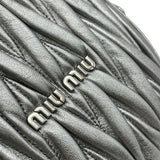 ミュウミュウ miu miu マテラッセ ショルダー シルバー レザー レディース ショルダーバッグ