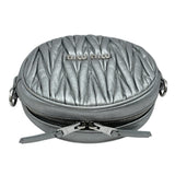 ミュウミュウ miu miu マテラッセ ショルダー シルバー レザー レディース ショルダーバッグ