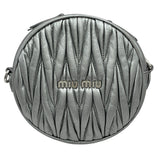 ミュウミュウ miu miu マテラッセ ショルダー シルバー レザー レディース ショルダーバッグ