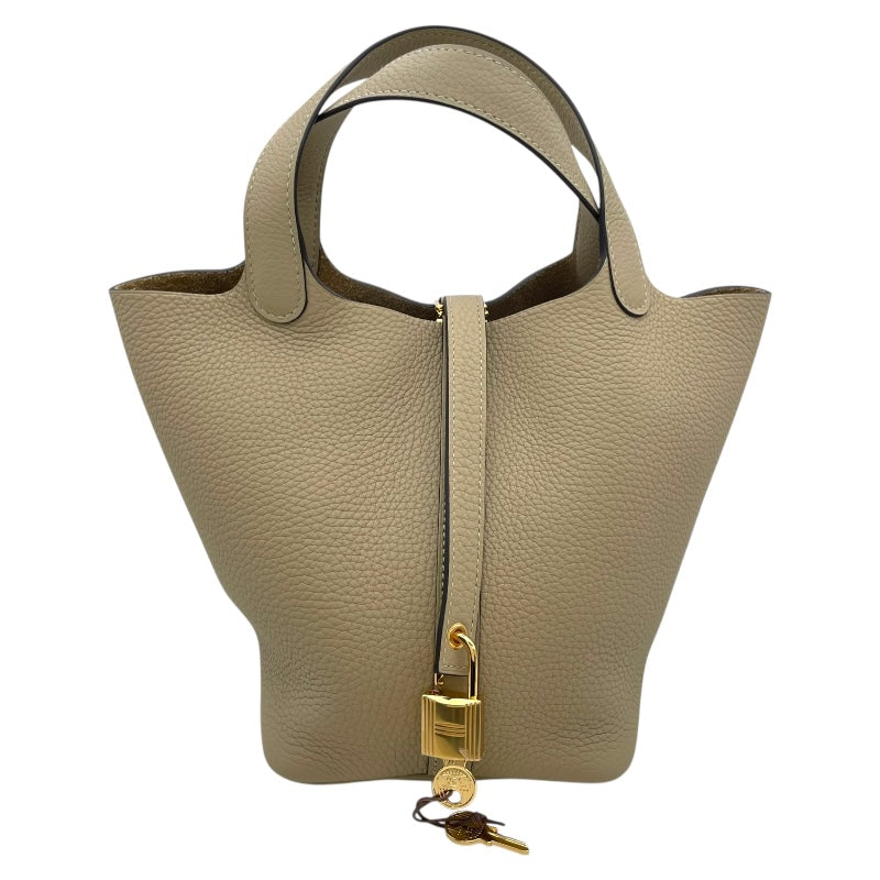 エルメス HERMES ピコタンロックPM K刻印 トレンチ GD金具 トリヨンクレマンス ユニセックス ハンドバッグ