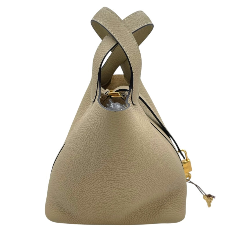 エルメス HERMES ピコタンロックPM K刻印 トレンチ GD金具 トリヨンクレマンス ユニセックス ハンドバッグ