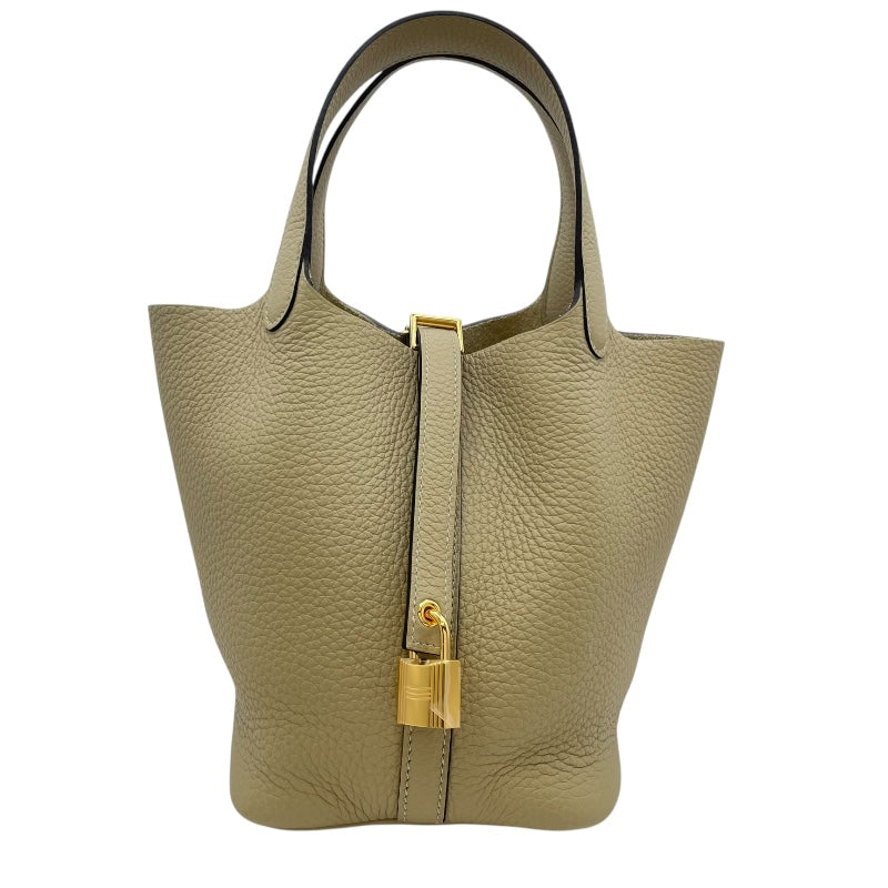エルメス HERMES ピコタンロックPM K刻 トレンチ GD金具 トリヨン レディース ハンドバッグ