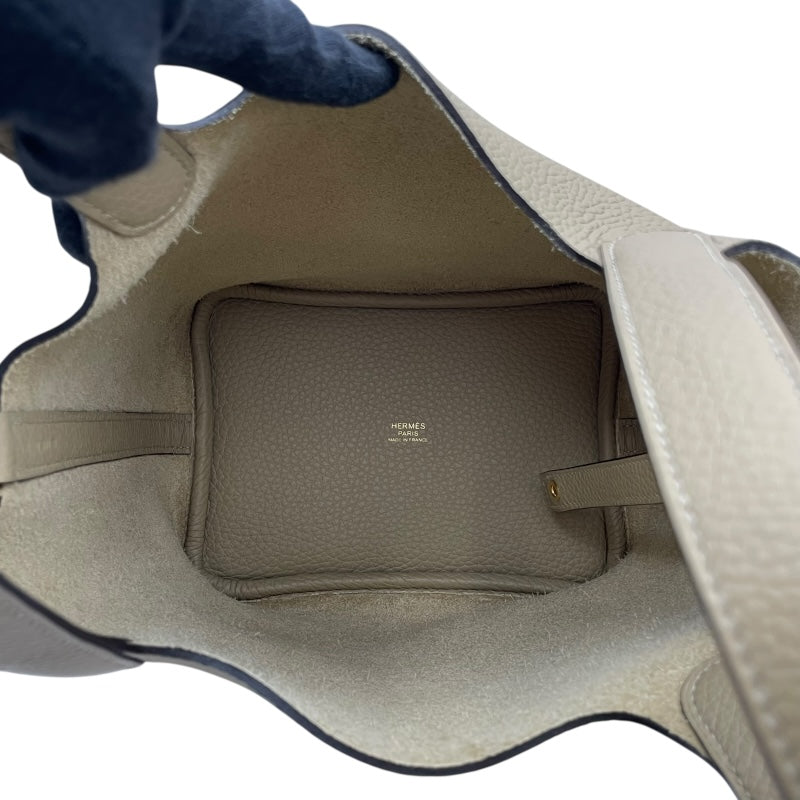 エルメス HERMES ピコタンロックPM K刻 トレンチ GD金具 トリヨン レディース ハンドバッグ