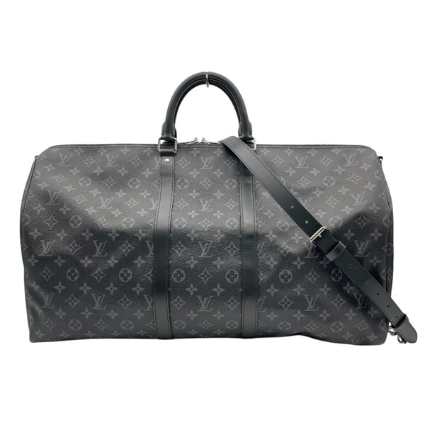ルイ・ヴィトン LOUIS VUITTON キーポル・バンドリエール55 M40605 ブラック モノグラム・エクリプス メンズ ボストンバッグ
