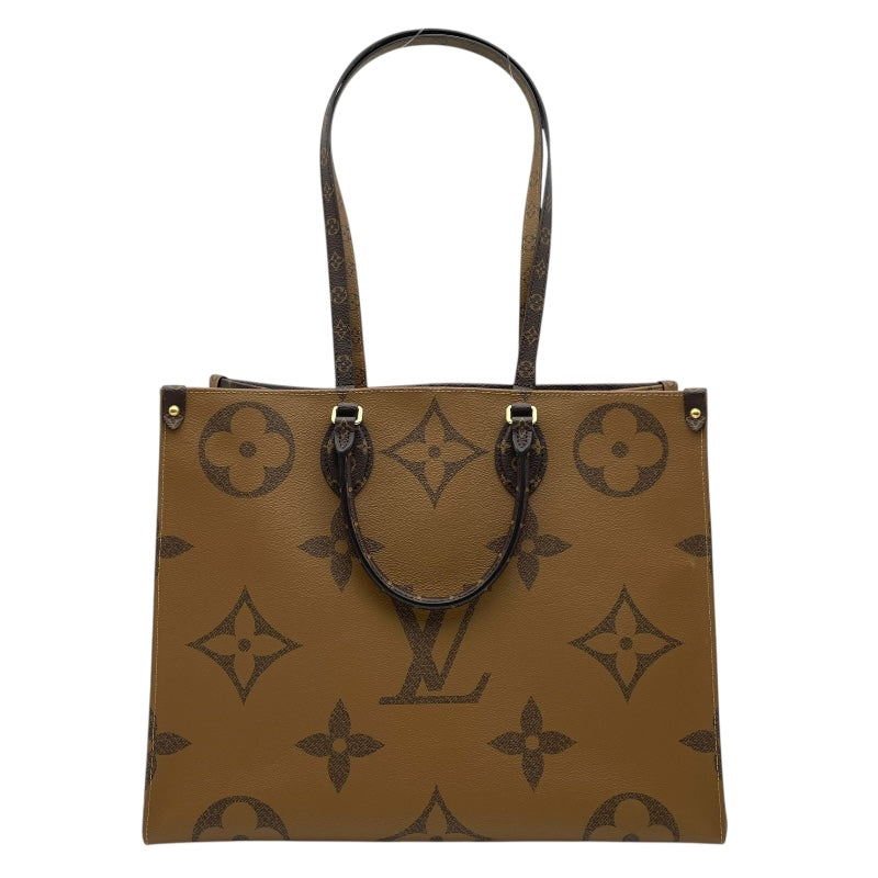 ルイ・ヴィトン LOUIS VUITTON オンザゴーGM M44576 ブラウン モノグラム ジャイアント・リバース レディース トートバッグ