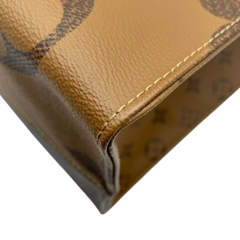 ルイ・ヴィトン LOUIS VUITTON オンザゴーGM M44576 ブラウン モノグラム ジャイアント・リバース レディース トートバッグ