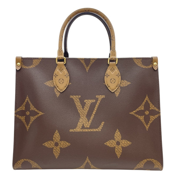 ルイ・ヴィトン LOUIS VUITTON オンザゴー MM M45321 ブラウン モノグラム・ジャイアント・リバース レディース ショルダーバッグ