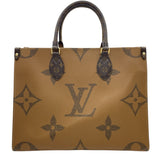 ルイ・ヴィトン LOUIS VUITTON オンザゴー MM M45321 ブラウン モノグラム・ジャイアント・リバース レディース ショルダーバッグ