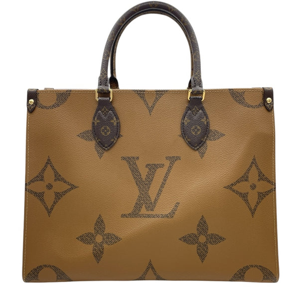 ルイ・ヴィトン LOUIS VUITTON オンザゴー MM M45321 ブラウン モノグラム・ジャイアント・リバース レディース ショルダーバッグ