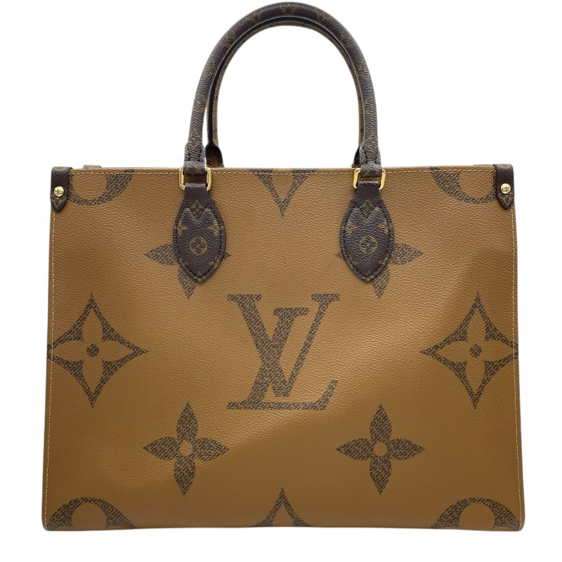 ルイ・ヴィトン LOUIS VUITTON オンザゴー MM M45321 ブラウン モノグラム・ジャイアント・リバース レディース ショルダーバッグ
