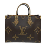 ルイ・ヴィトン LOUIS VUITTON オンザゴーMM M45321 ブラウン モノグラムキャンバス･ジャイアント・リバースキャンバス レディース トートバッグ