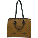 ルイ・ヴィトン LOUIS VUITTON オンザゴーMM M45321 ブラウン モノグラムキャンバス･ジャイアント・リバースキャンバス レディース トートバッグ