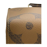 ルイ・ヴィトン LOUIS VUITTON オンザゴーMM M45321 ブラウン モノグラムキャンバス･ジャイアント・リバースキャンバス レディース トートバッグ