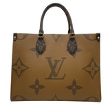 ルイ・ヴィトン LOUIS VUITTON オンザゴー MM M45321 ブラウン モノグラム・ジャイアント・リバース レディース ショルダーバッグ