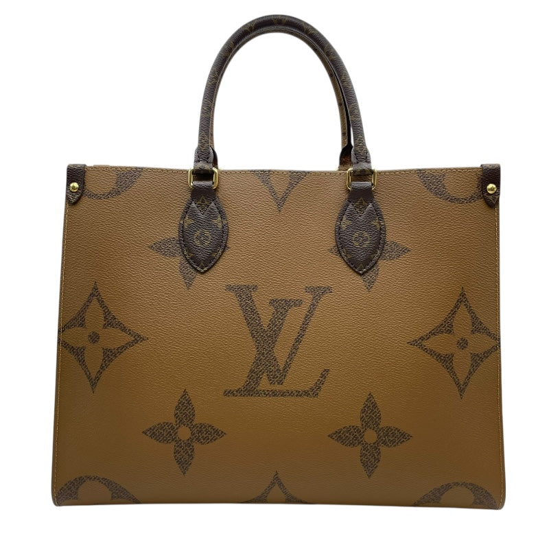 ルイ・ヴィトン LOUIS VUITTON オンザゴー MM M45321 ブラウン モノグラム・ジャイアント・リバース レディース ショルダーバッグ