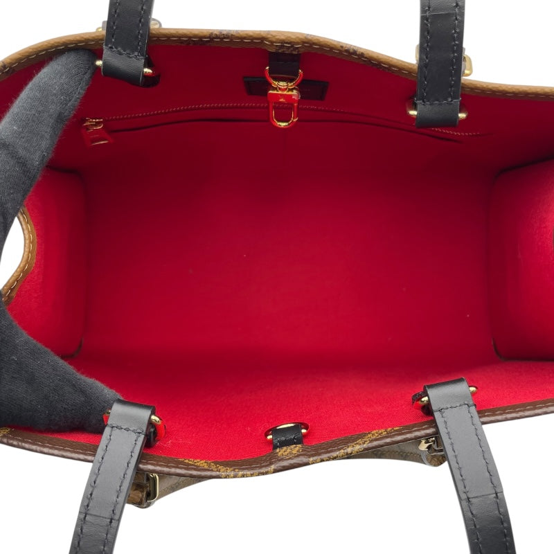 ルイ・ヴィトン LOUIS VUITTON オンザゴー MM M45321 ブラウン モノグラム・ジャイアント・リバース レディース ショルダーバッグ