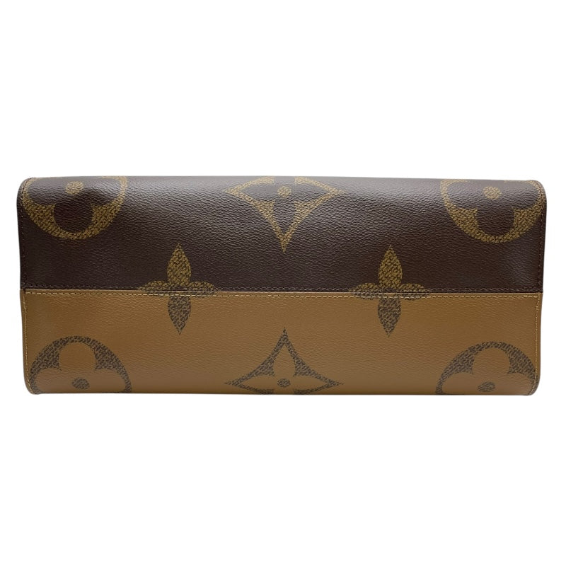 ルイ・ヴィトン LOUIS VUITTON オンザゴー MM M45321 ブラウン モノグラム・ジャイアント・リバース レディース ショルダーバッグ