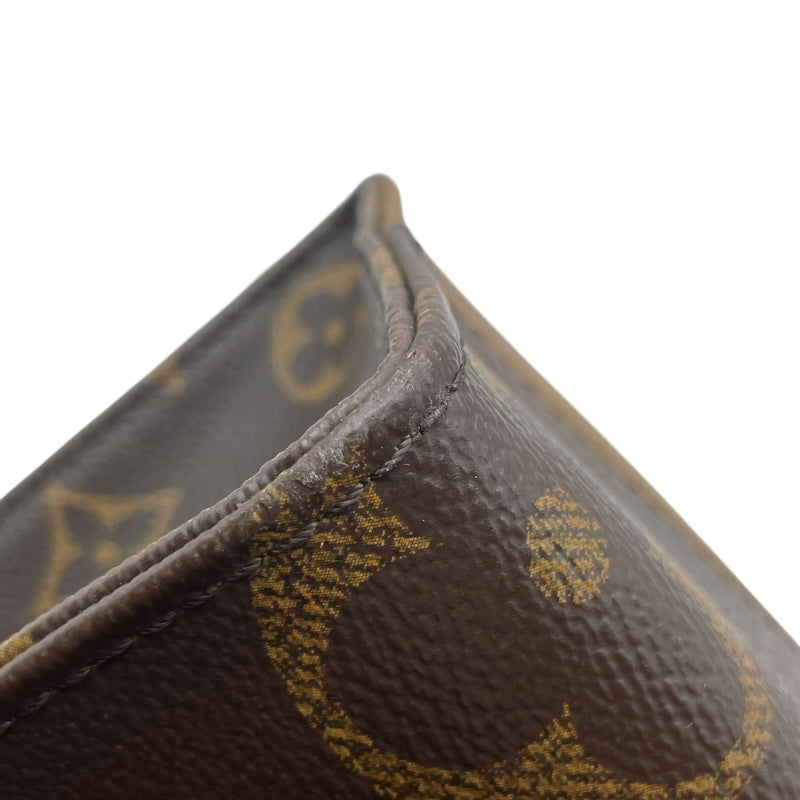 ルイ・ヴィトン LOUIS VUITTON オンザゴーPM M46373 ブラウン モノグラム・ジャイアント・リバース レディース ハンドバッグ